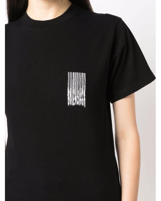 Balenciaga Black Barcode-print T-shirt