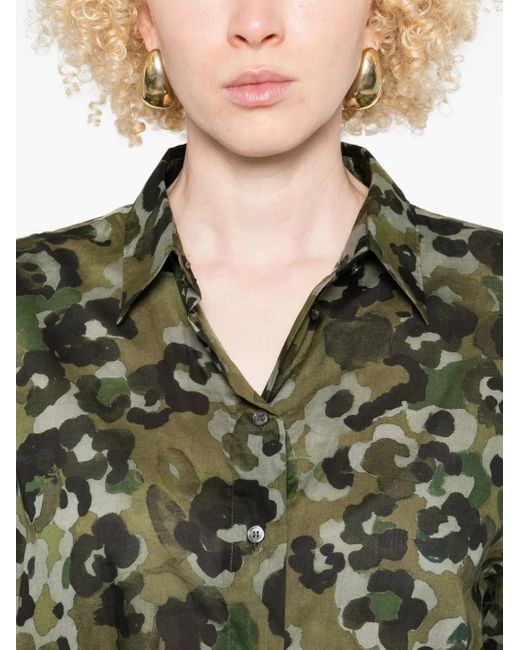 Robert Friedman Blouse Met Bloemenprint in het Green