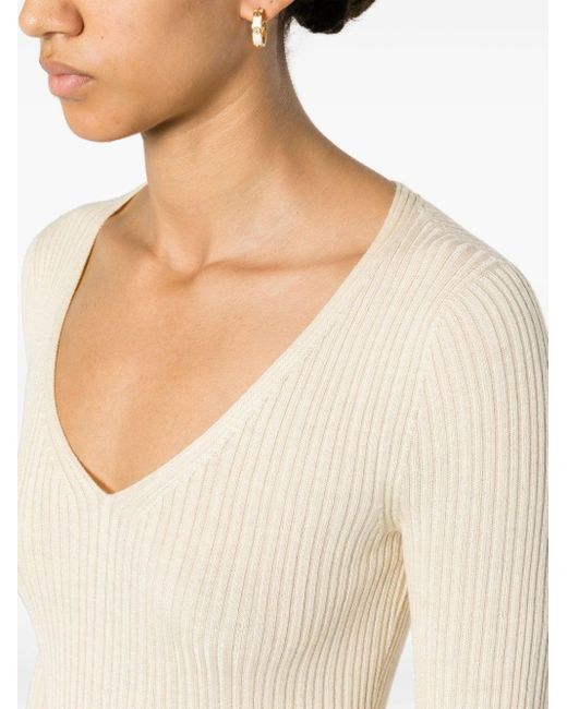 Theory Natural Gerippter Pullover