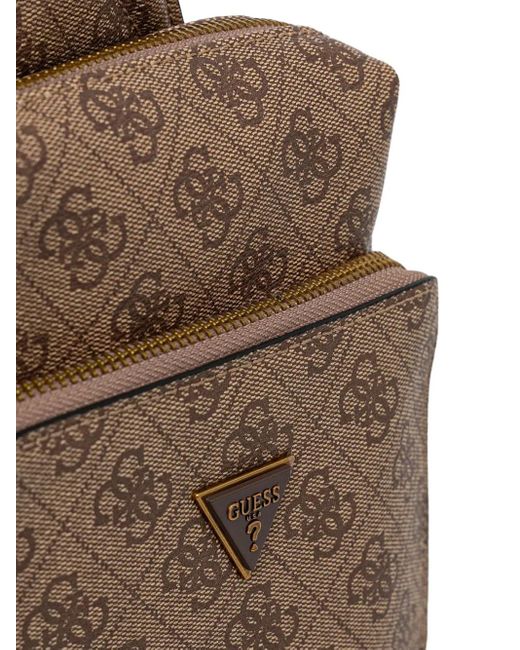 Guess Milano Messengertas Met Monogram in het Brown voor heren