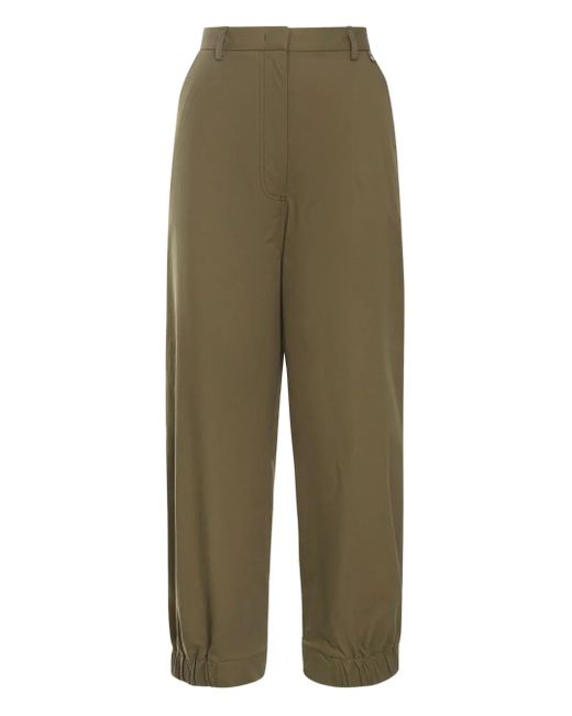 Herno Green Straight Trousers