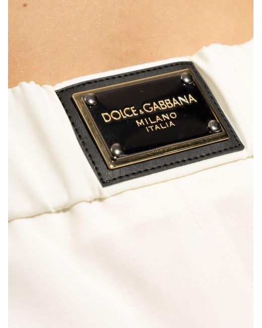 Dolce & Gabbana White Hose mit hohem Bund