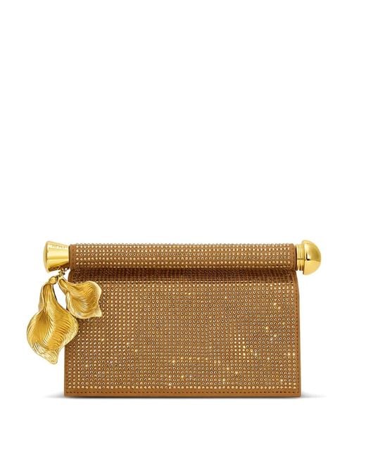 JW PEI Natural Holly Crystal-Embellished Pendant Clutch Bag