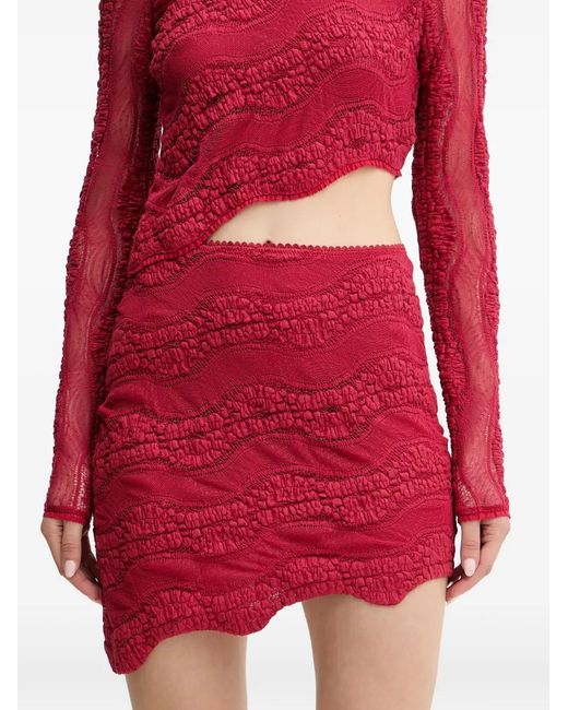 Charo Ruiz Red Salina Mini Skirt