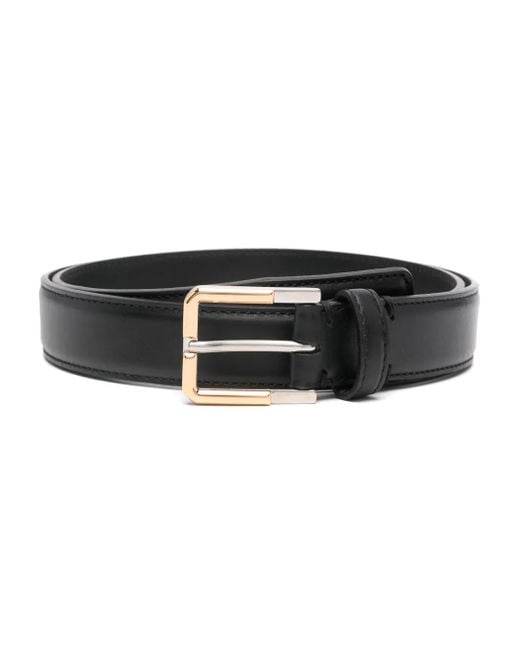 Etro Black Double Galvanic Leather Belt for men