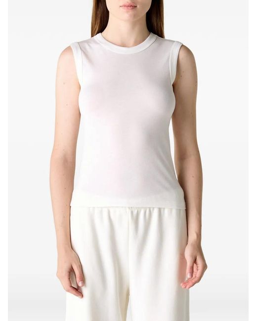 ÉTERNE Getailleerde Tanktop in het White