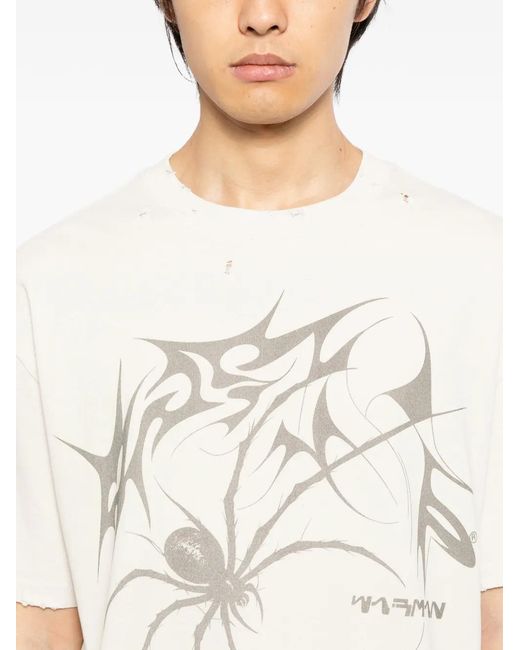 WARMAN White Spider Graphic T-Shirt for men