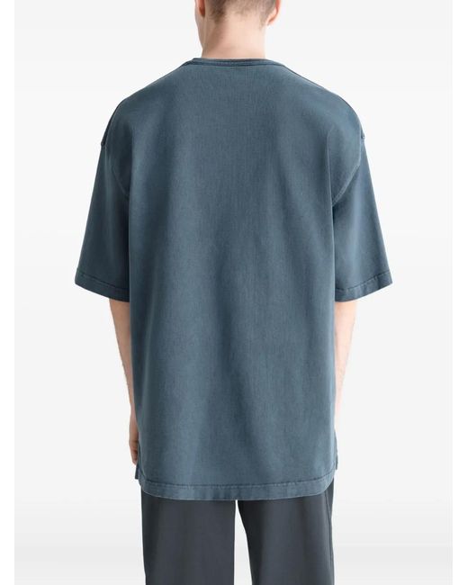 Lemaire Blue Chest-Pocket Short-Sleeve T-Shirt for men