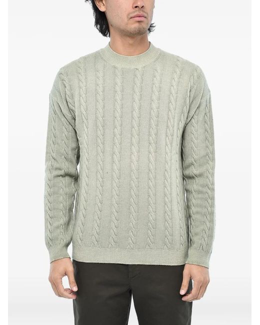 Woolrich Gray Crew-Neck Sweater for men