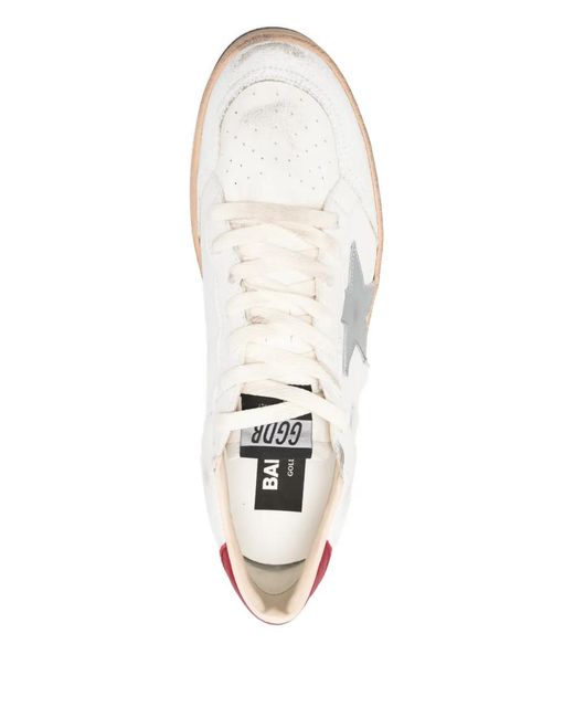 Golden Goose Deluxe Brand White Ball Star Lace-Up Sneakers for men