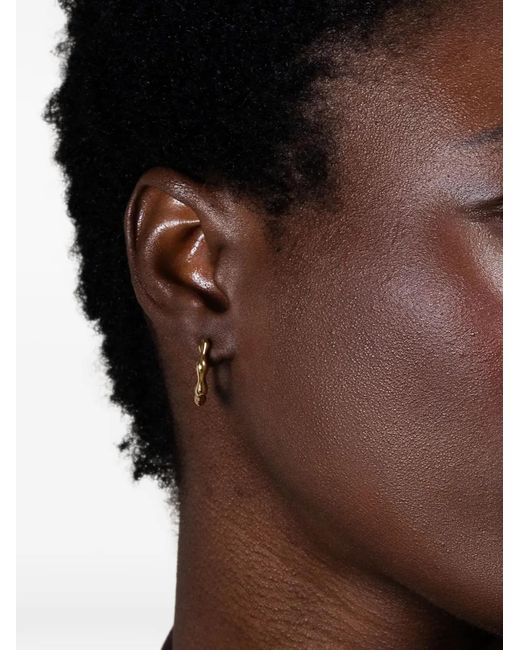 Dower & Hall Metallic Hinged Huggie Hoop Earrings