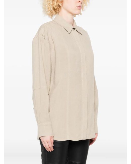 IRO White Panelled Collared Shirt