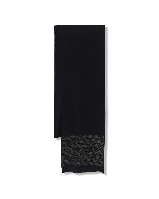 Guess Black Embellished Scarf