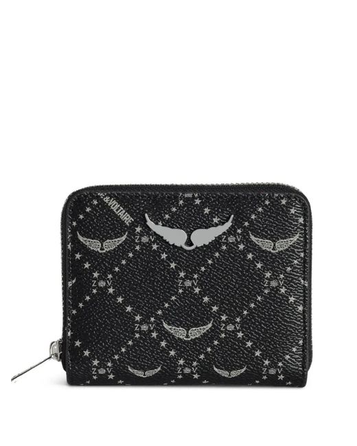 Zadig & Voltaire Black Mini Zv Monogram Wallet