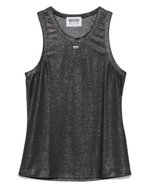 Moschino Black Minimalist Top With Classic Silhouette