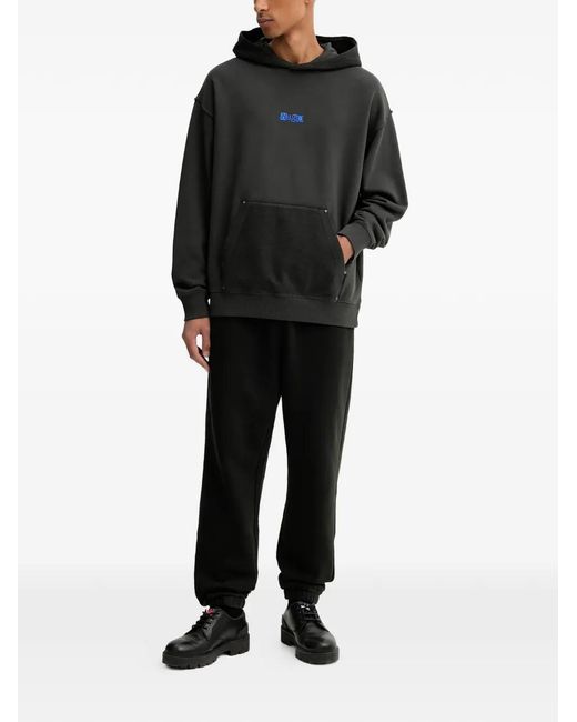 HUGO Black Hoodie À Poche Kangourou for men