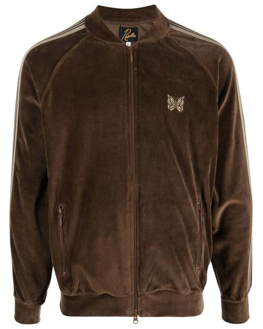 Needles Brown Velvet-Effect Jacket for men