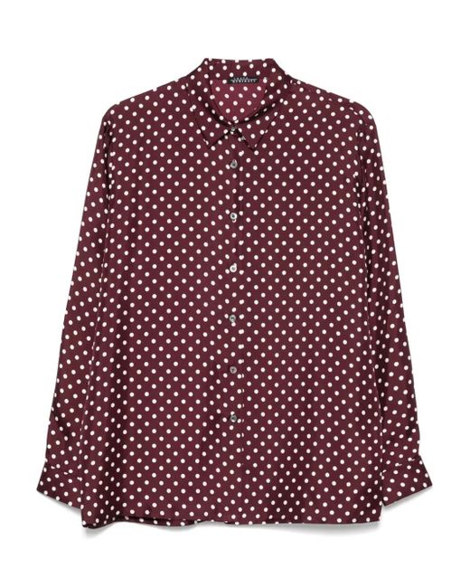 Laura Urbinati Purple Polka-Dot Shirt