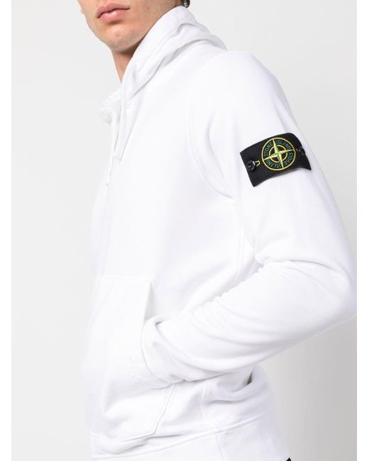 Stone Island Hoodie Met Trekkoord in het White voor heren