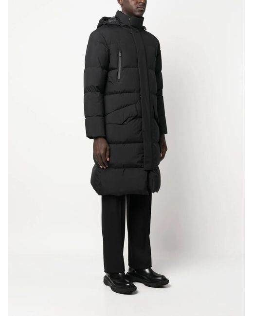 Herno Black Padded Hooded Down Coat for men