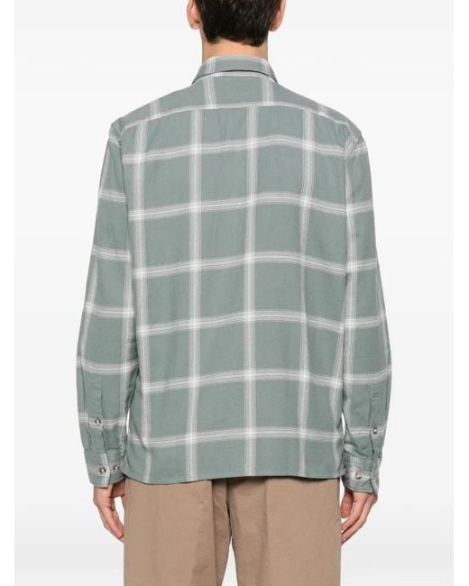 Marc O' Polo Blue Check-Pattern Shirt for men