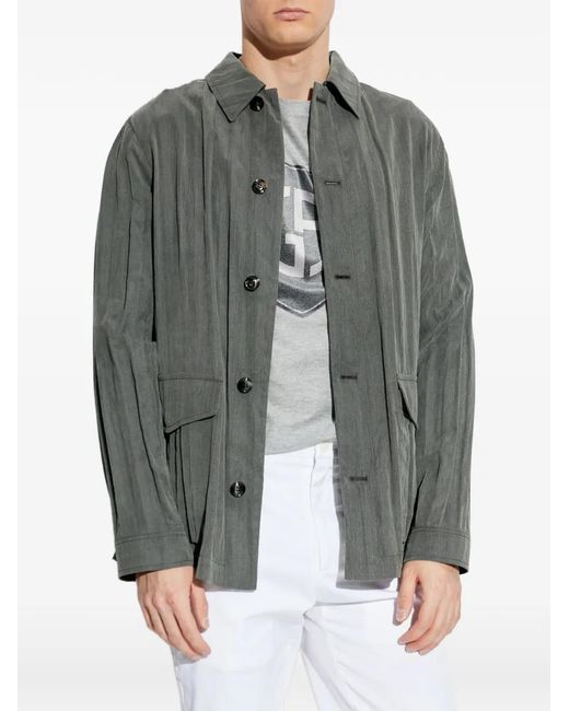 Giorgio Armani Gray Buttoned Pocket Jacket for men