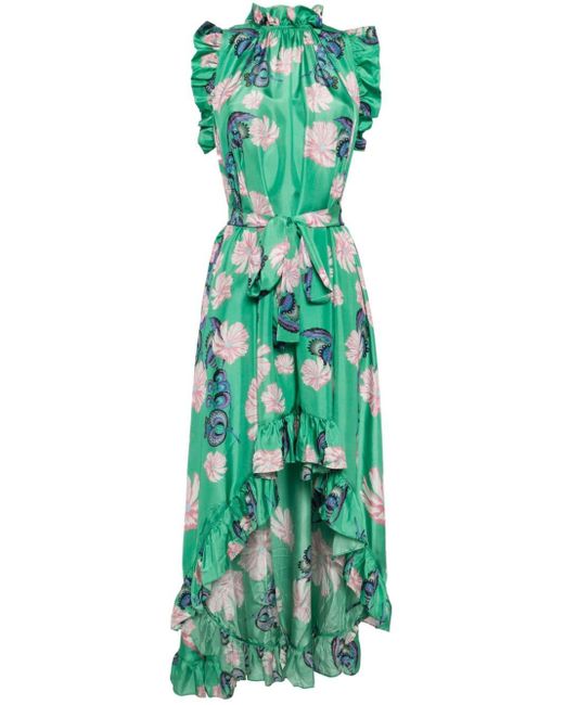 Cynthia Rowley Green Garden Of Eden Maxi Dress