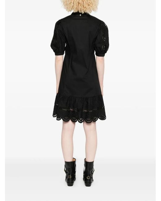 Liu Jo Black Embroidered Dress
