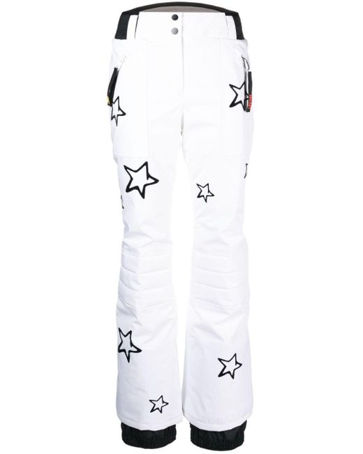 Rossignol White W Stellar Star-print Trousers