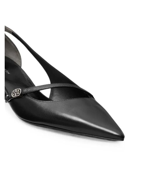 Tory Burch Black Double T Buckle D'Orsay Pumps