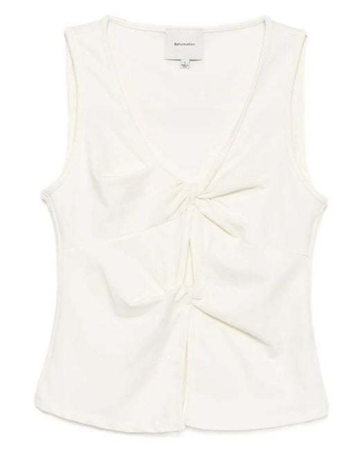 Reformation White Tefi Top