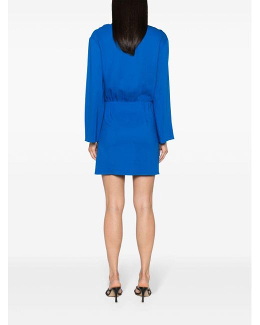 Samsøe & Samsøe Blue Samailey Tied-Neck Minidress