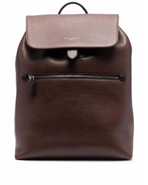 Sac À Dos Reporter En Effet Grainé Aspinal pour homme en coloris Brown