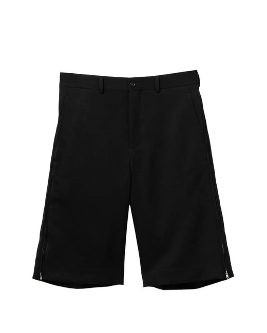 Comme des Garçons Black Zip-Detail Wool Shorts for men