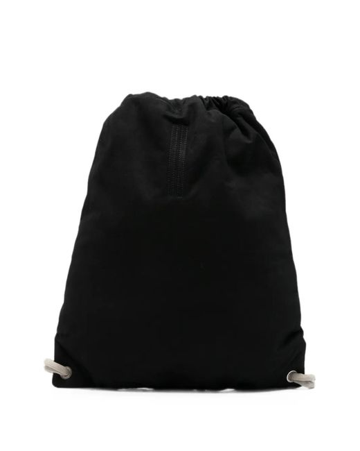 Rick Owens Black Drawstring-Fastening Backpack for men