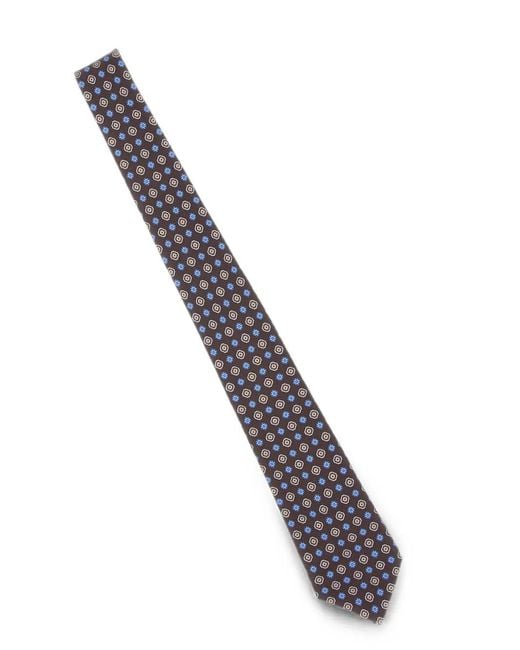 Kiton White Micro-Pattern Tie for men