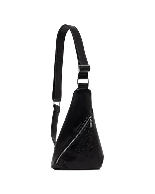 Guess Black Triangular Sling Backpack