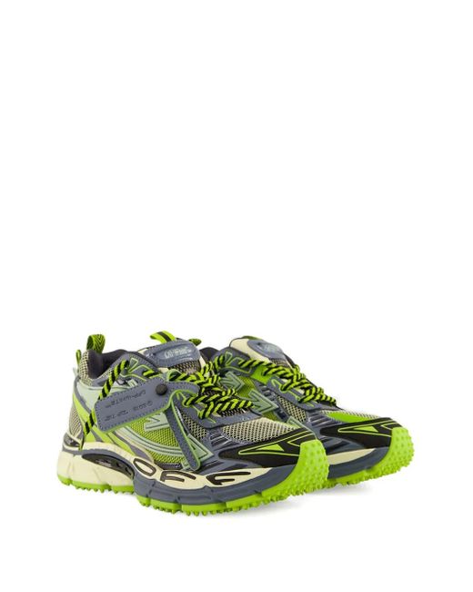 Off-White c/o Virgil Abloh Green Ow Be Right Back Lace-Up Rubber Sneakers for men