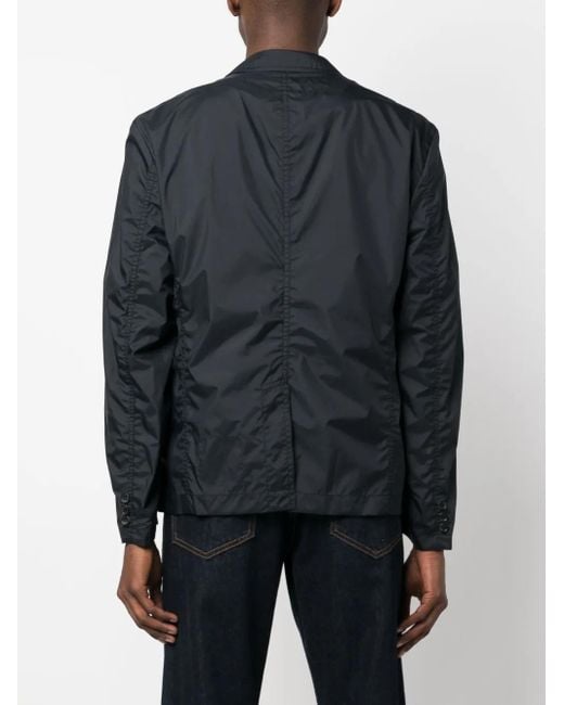 Junya Watanabe Blue Single-Breasted Sketch-Print Blazer for men