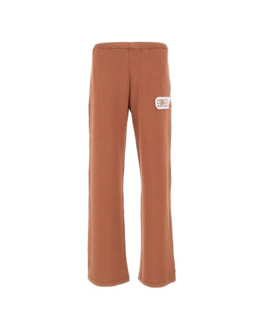 MM6 by Maison Margiela Orange Logo-Patch Wide-Leg Track Pants for men