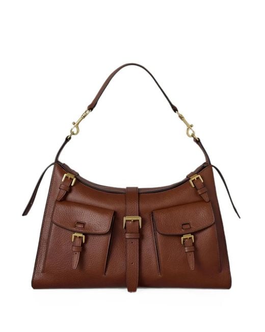 Mulberry Brown Roxanne Buckle-Detail Shoulder Bag