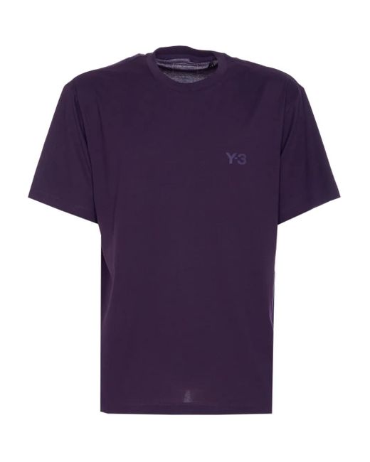 Y-3 T-Shirt mit Logo-Print in Purple für Herren