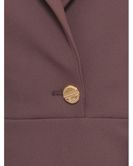 Elisabetta Franchi Purple Sleeveless Dress