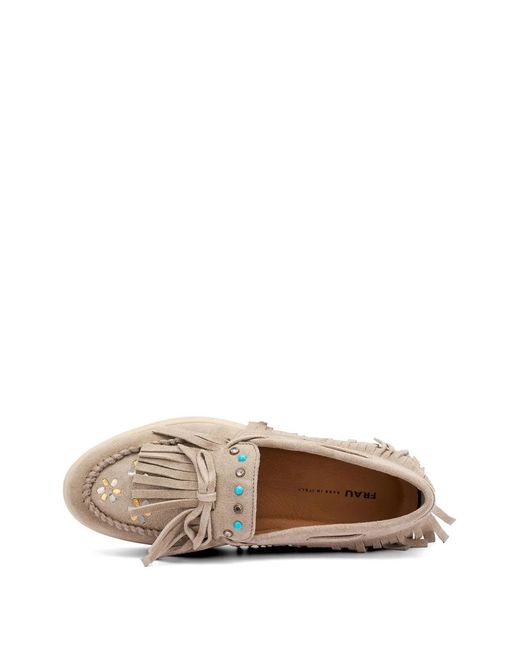 Frau White Fringed-Detail Bead-Embellished Derby Shoes