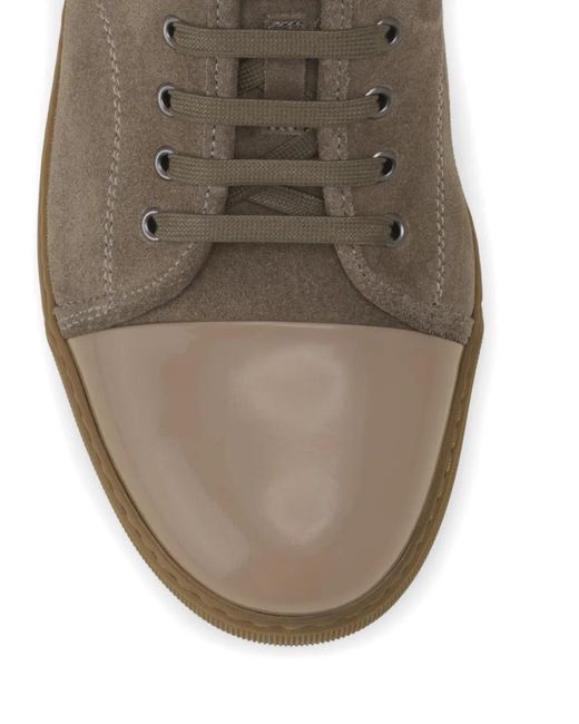 Lanvin Brown Lace-Up Sneakers for men