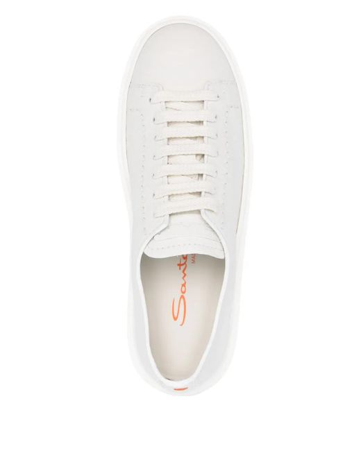 Santoni レザースニーカー White