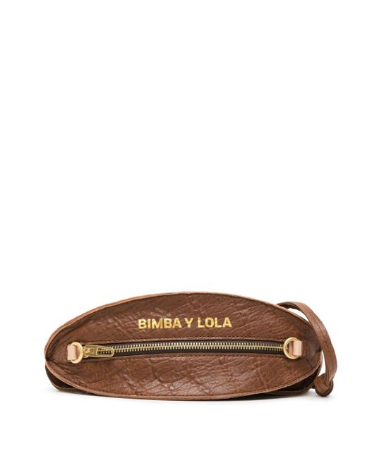Bimba Y Lola Brown Small Pelota Crossbody Bag