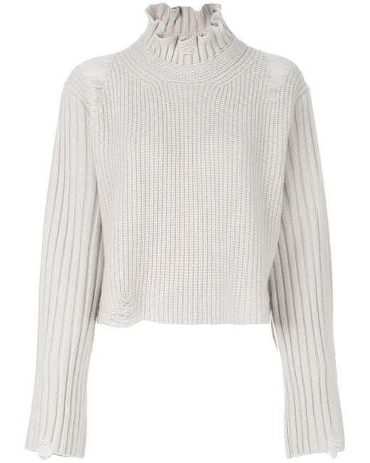 Golden Goose Deluxe Brand White Malia High Neck Sweater