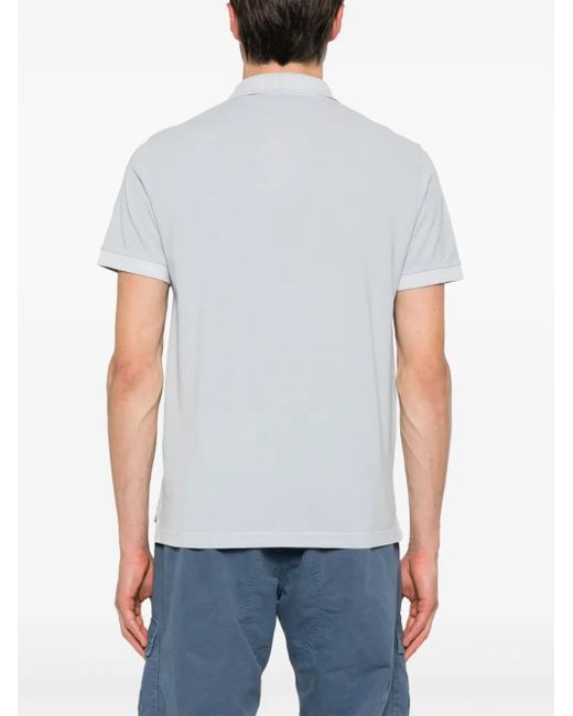 Stone Island Katoenen Poloshirt Met Compass-Logopatch in het White voor heren