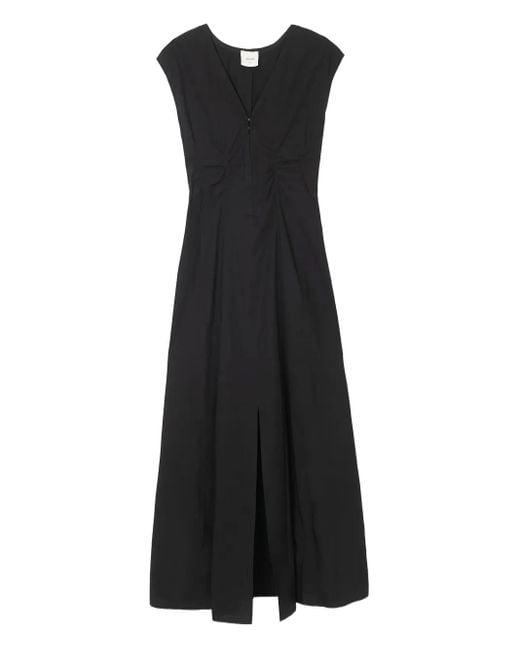 Alysi Black V-Neck Maxi Dress